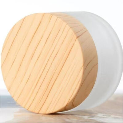 5g 10g 15g 30g 50g lege glazen potten met bevroren crème hervulbare cosmetica natuurlijke hout waterdichte opslag voor reizen voor oogcrème gezicht masker huidverzorging