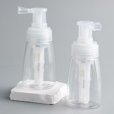 35 gr Duidelijk Doorzichtig Poeder Spray Fles Leeg Plastic Press Poederpomp Dispenser voor Hair Dry Cleaning