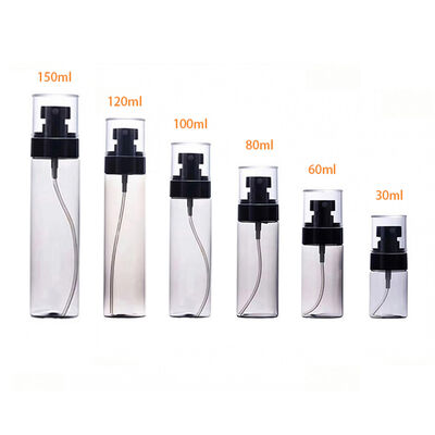 15 ml 30 ml 50 ml 80 ml 100 ml 120 ml PET fijne mist spuitfles Crème pomp Unieke transparante plastic spuitpomp fles