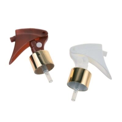 24/410 28/410 Electroplated Aluminum Collar Trigger Sprayer Plastic Trigger Spray Nozzle for Packaging