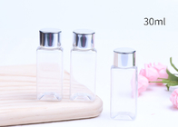 Duidelijke Plastic Kosmetische Containers, Vierkante Plastic Flessen met Aluminiumdeksels