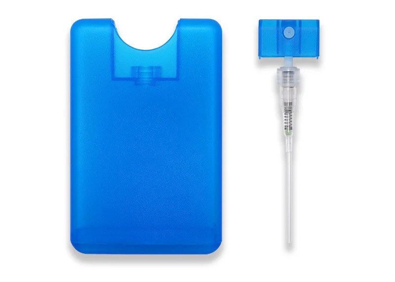 Kredietkaartgrootte Cosmetische verpakking Plastic parfumfles met aangepast logo Pompsprayer
