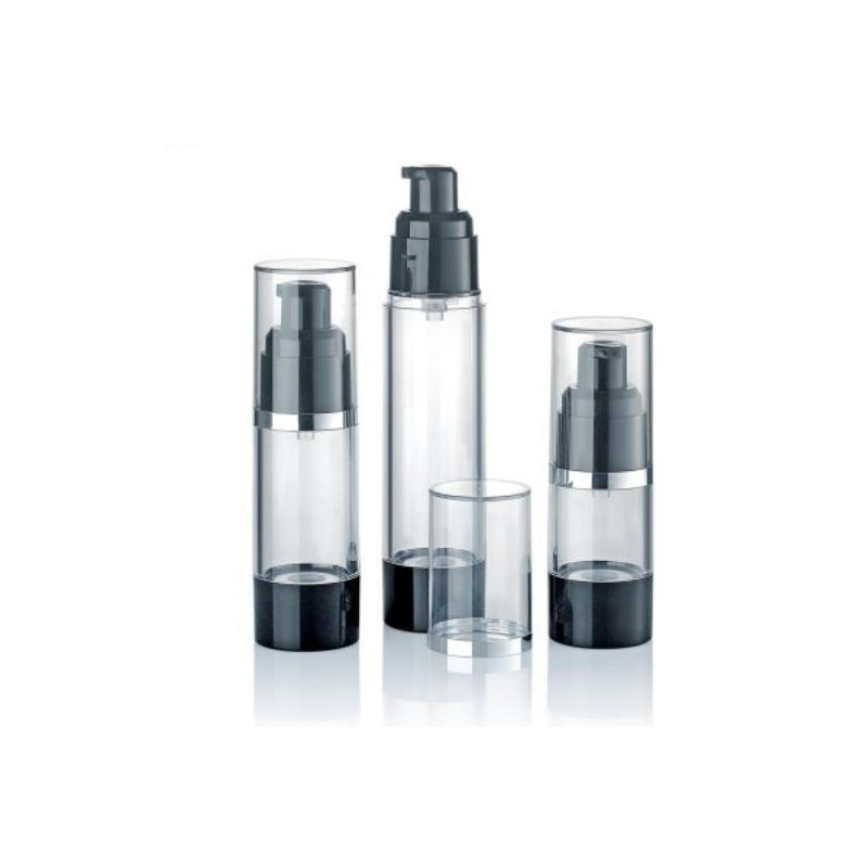 Op maat gemaakte 15 ml 30 ml 50 ml Plastic Airless Pump Vacuum Cosmetische fleslekkestof gecontroleerde dispensatie crème lotion verpakking