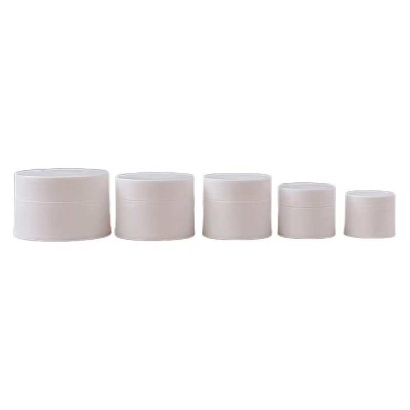 30 ml 50 ml 100 ml Amber Black Pp Plastic Cosmetic Cream Jar Met Wit Zwart Deksel
