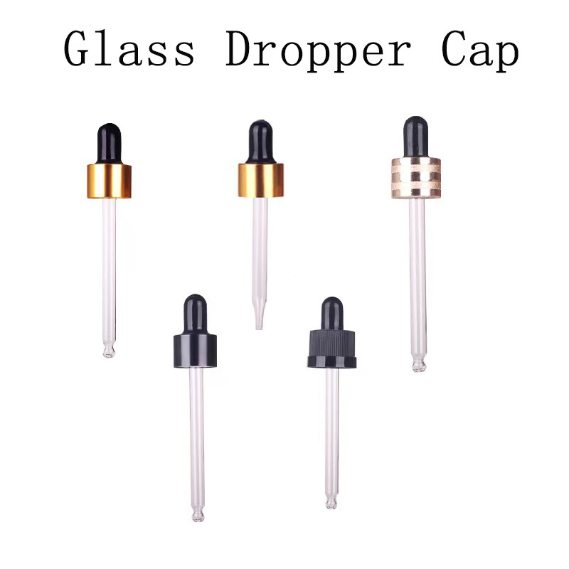 18mm 20mm 24mm goud zilver sluiting glasdrupper voor essentiële olie fles