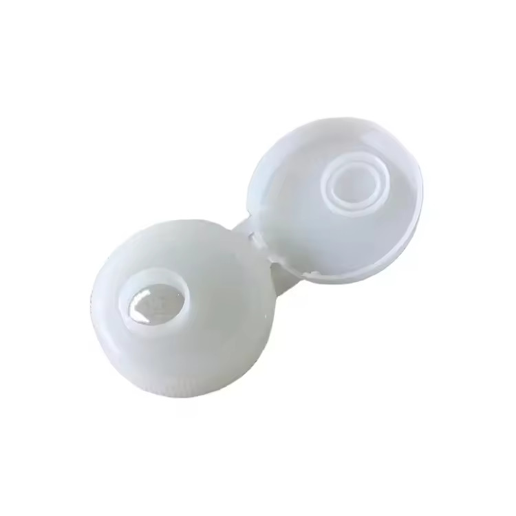 Schroef shampoo fles Duidelijk plastic deksel met gladde aluminium flip top en push pull cap