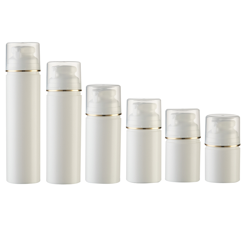 Speciaal ontwerp van de pompkop voor krimpen PP Airless Dispenser Fles met 30ml 50ml 75ml Kleuren Zeefdruk en Matte Spray Acceptatie