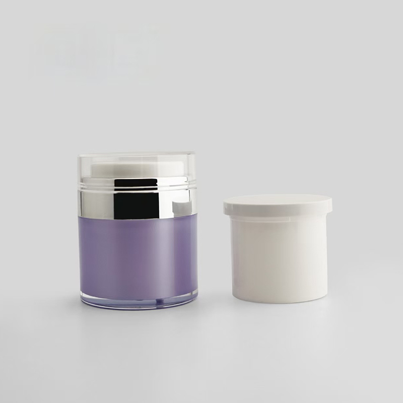 50gr Acryl Airless Pot Fles Met Vervangbare Liner voor Cosmetische Huidverzorgingscrème en Make-up met Plastic Dop