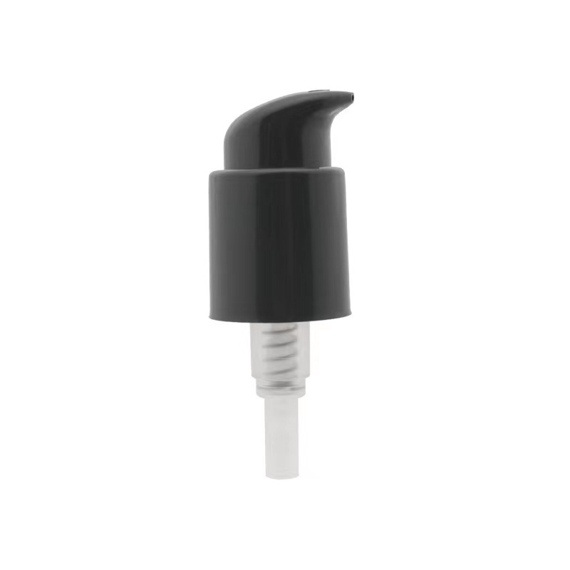 Zwarte plastic behandeling dispenser pompkop voor cosmetische fundering en huidverzorgingslotion