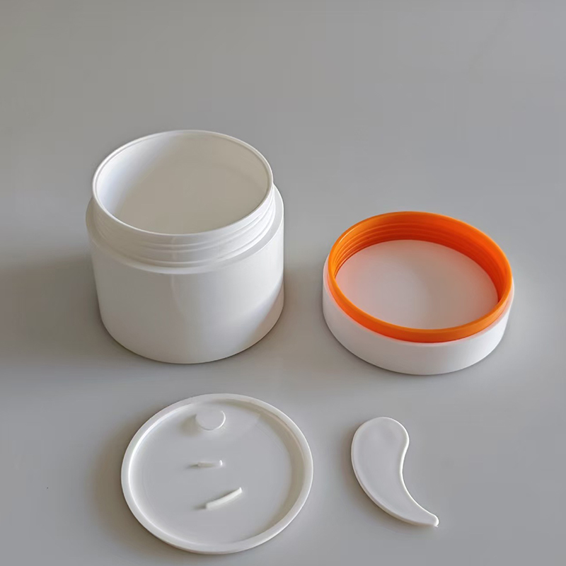 Cosmetische PP Crème Pot 120g 200g Met Lepel en Trekker Gasket Ondersteuning Maatwerk