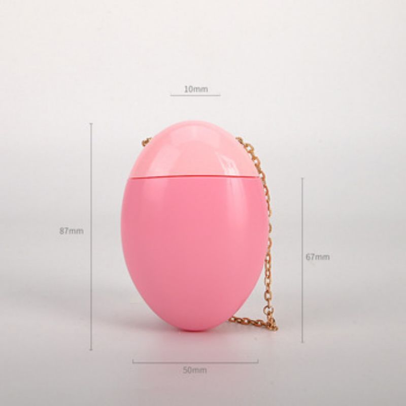 50 ml draagbare eier-stijl maatcrème zonnescherm BB-crème container met gouden ketting