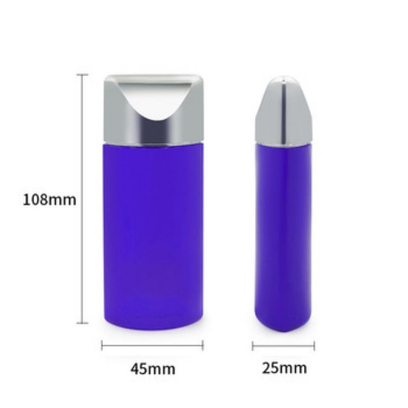 50 ml zonnebrandcrème fles zilveren dop ovale plastic cosmetische container Foundation BB Cream huidverzorging