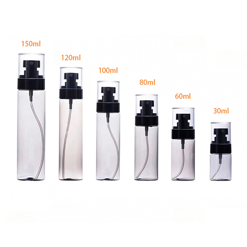 15 ml 30 ml 50 ml 80 ml 100 ml 120 ml PET fijne mist spuitfles Crème pomp Unieke transparante plastic spuitpomp fles