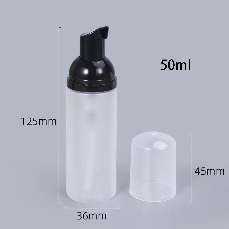 50ml Zwarte 32mm Schuimpomp Fles Set Schuimzeep Dispenser voor Body Wash en Gezichtsreiniger