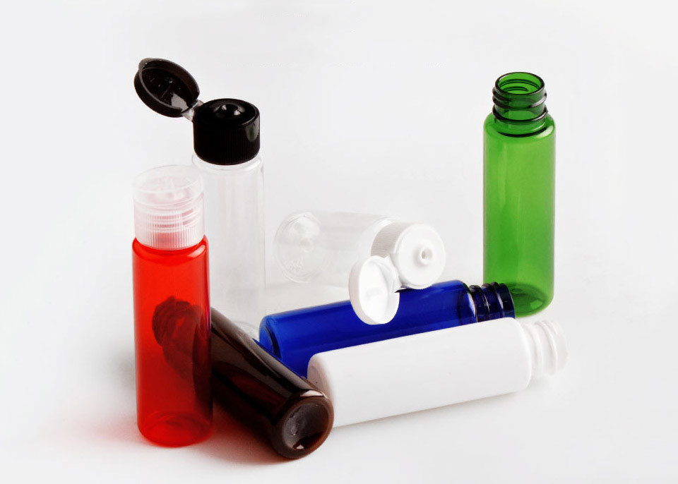 Twee aangepaste Kleuren van de Types Lege Kleine Plastic Fles Containers met Deksel
