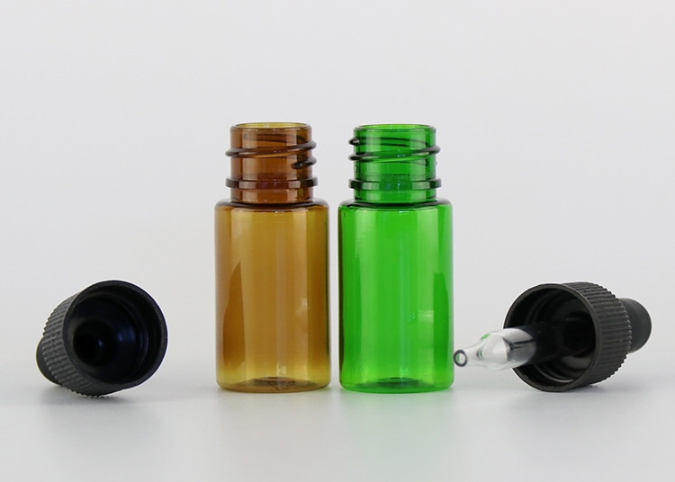 Kleine de Flessen Vlotte Oppervlakte van de Glas Lege Etherische olie met Plastic Druppelbuisje