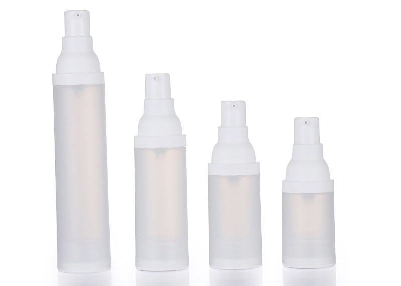 15ml de plastic Kosmetische Pompflessen Zonder lucht berijpten Transparant