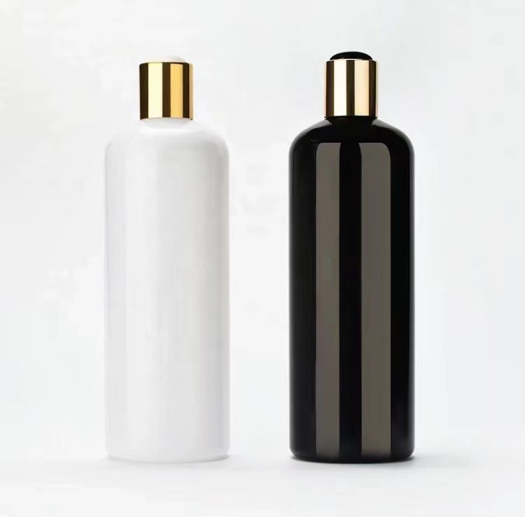 Fles van de HUISDIEREN de Plastic Shampoo met Gouden Zwarte Witte Aangepaste Schijf Hoogste GLB