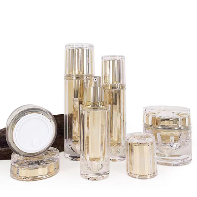 Diamantvormige acrylcrème pot Plastic fles Schroef dop Oogcrème fles
